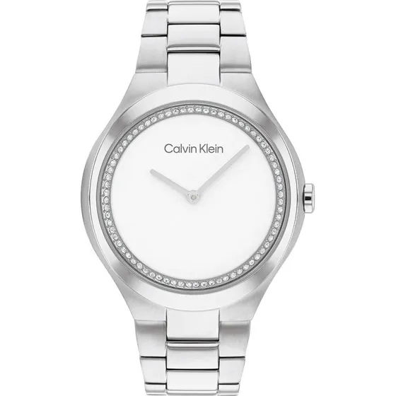 Calvin Klein Timeless 25200365 Damenuhr Stahl wei
