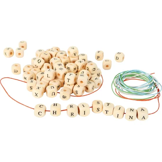 Lernspiel Buchstabenketten mit 300 Holzwürfeln