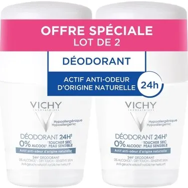 Vichy 24H Dry Touch Deo Roll-On Duo 2 x 50 ml