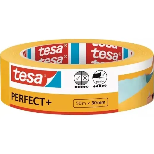 tesa Malerband Perfect+ 50m x 30mm gelb