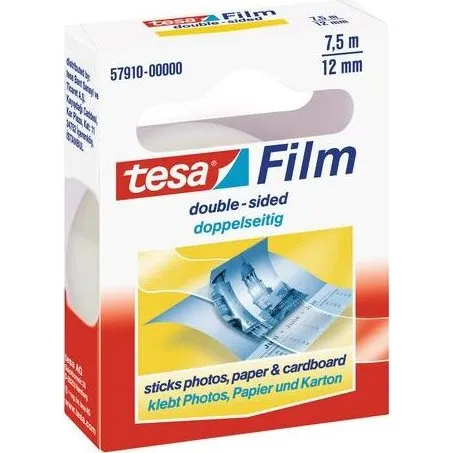 tesa film® doppelseitiges Klebeband 12 mm, 7,5 m