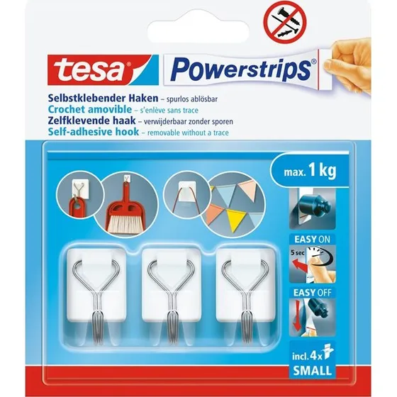 tesa Haken Powerstrips 3er-Set weiß