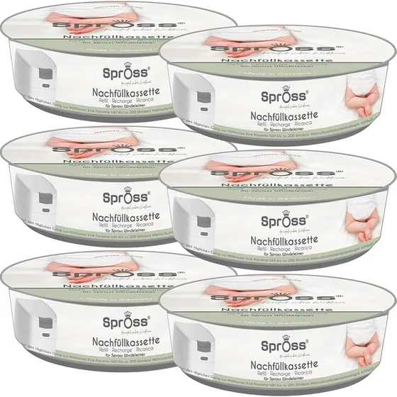 Spross Nachfllkassetten fr Windeleimer (6 Stck)