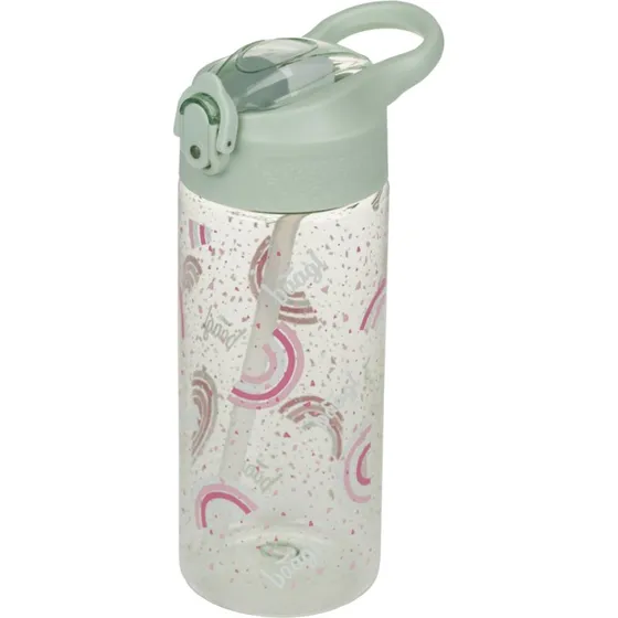 BAAGL Tritan-Trinkflasche Regenbogen 500 ml mit Strohhalm