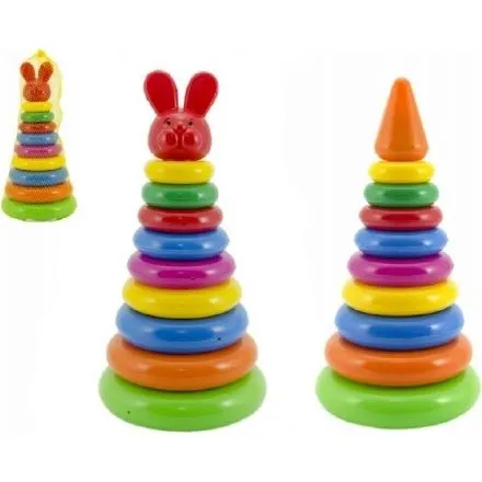 Hase Pyramide groß 30 cm aus weichem Kunststoff