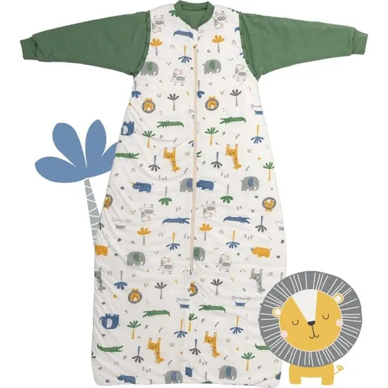 Babyschlafsack 2.5 TOG, dunkelgrün, mitwachsend