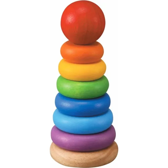 PlanToys Stapelturm Ringe – bunt, nachhaltig & lernfreudig