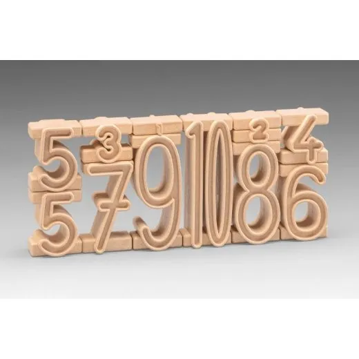 RE-Wood® Stapelzahlen Starter-Set naturfarben (11 Stück)
