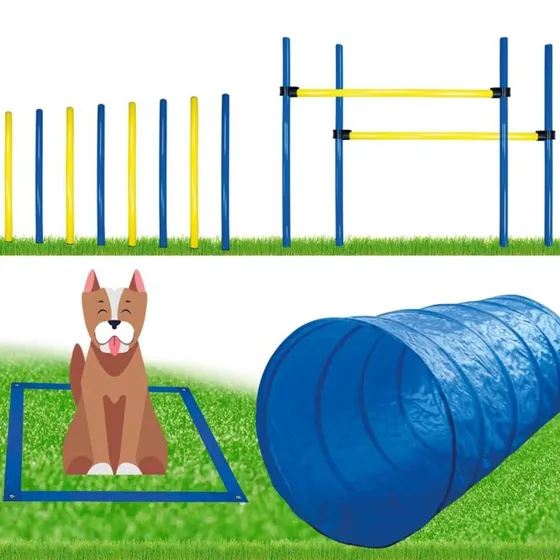 Procyon Dog Agility Set groß mit Startfeld und Tunnel