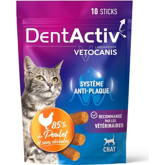 Vetocanis Dentactiv Katzen-Zahnstäbchen 85% Huhn