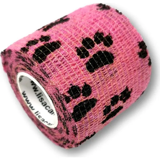 LisaCare Kohäsive Bandage Pfote Rosa 5cm x 4,5m