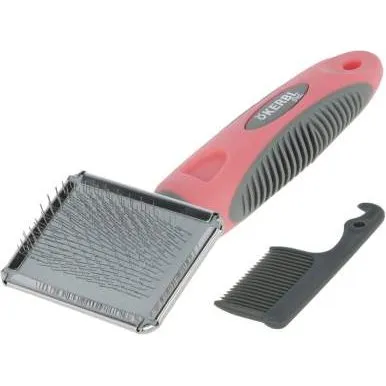 KERBL Softzupfbürste klein 16 x 6 cm, koralle/grau