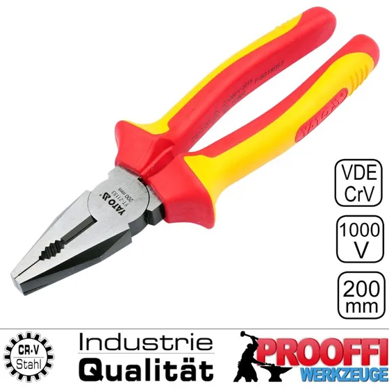 YT-21153 VDE Kombizange 200 mm Gelb-Rot