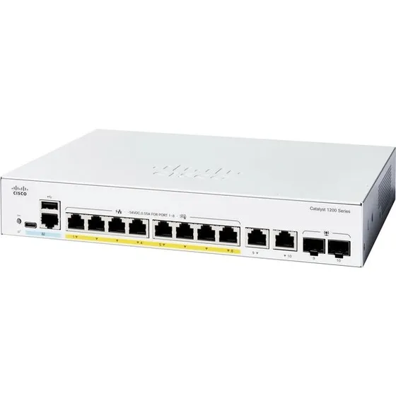 Cisco Catalyst C1200-8P-E-2G 8-Port PoE+ Managed L2/L3 Switch