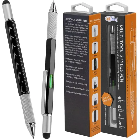 TwitFish 6-in-1 Stylus mit Schraubendreher & Wasserwaage