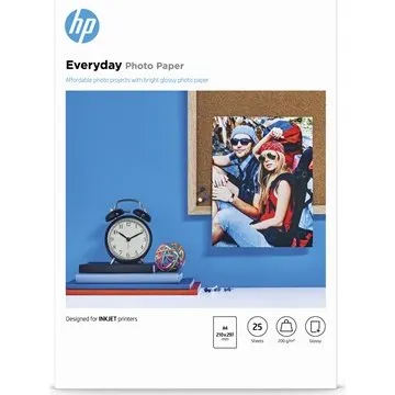 HP Everyday Photo Paper Glänzend A4 200 g/m² 25 Blatt