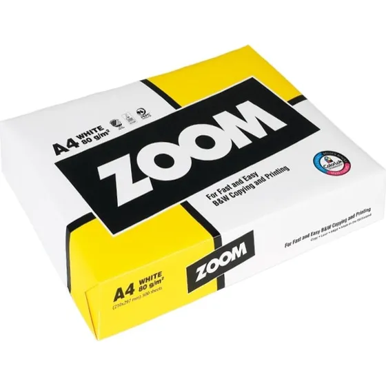 ZOOM Kopierpapier 80g 500 Blatt, holzfrei, 150er CIE Weiß