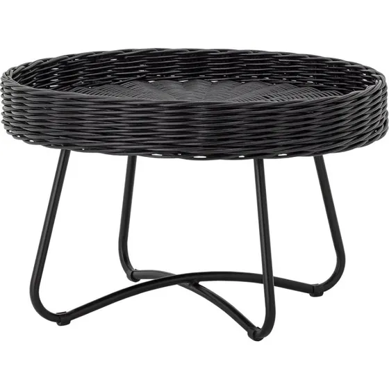 Bloomingville Hattie Couchtisch Schwarz Rattan 60x40 cm