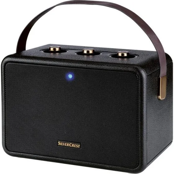 SILVERCREST Bluetooth-Lautsprecher Retro, 2x15 W, IPX4, 15 h