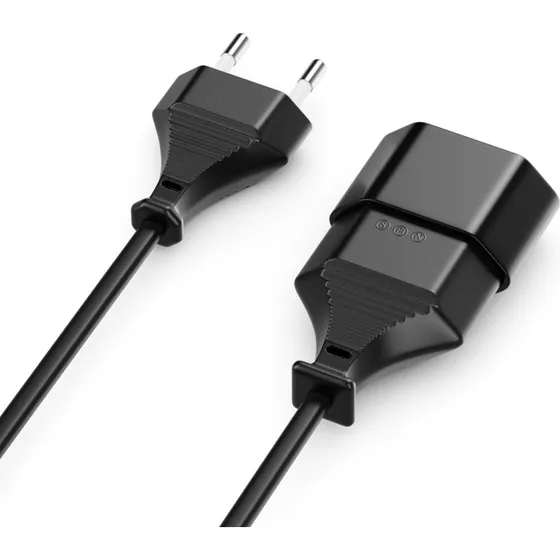 deleyCON 2m Eurostecker auf Typ-C Schwarz