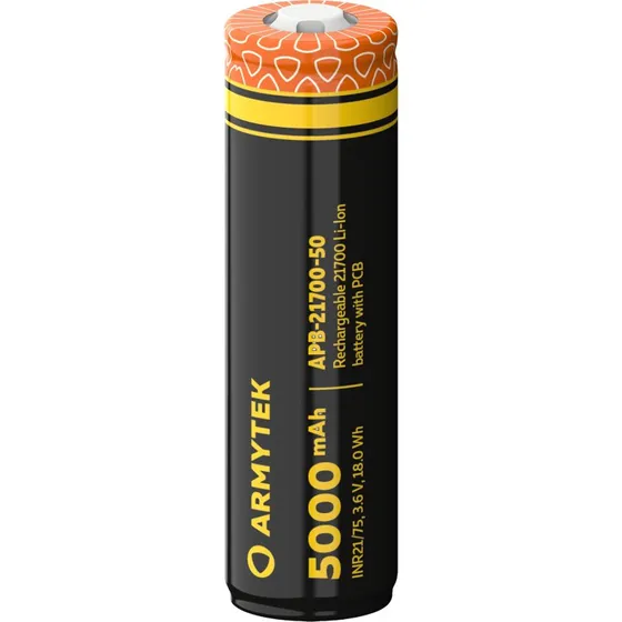 Armytek 21700 5000 mAh Li-Ionen-Akku mit PCB-Schutz