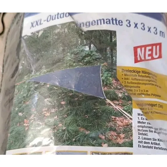 SOLAX SUNSHINE XXL Hängematte Blau bis 180 kg mit Tasche