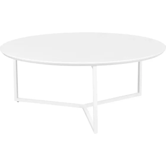 KADIMA DESIGN Couchtisch rund 80 cm wei MDF Metall
