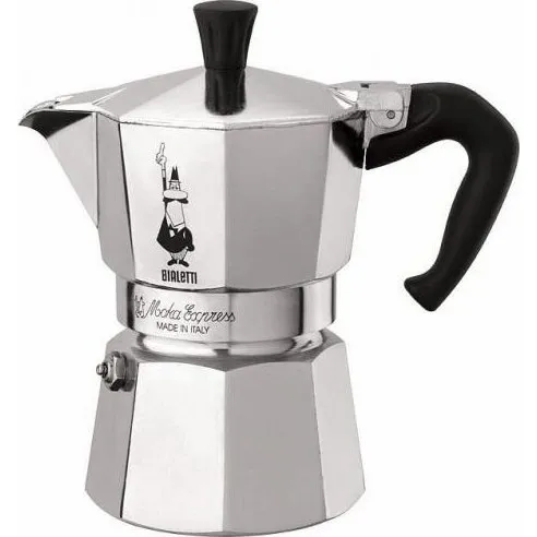 Bialetti Moka Express Herdkanne 3 Tassen Grau