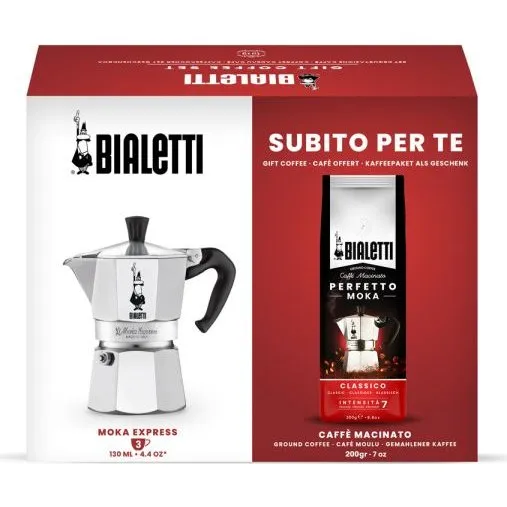 Bialetti Moka Express 3 Tassen Grau