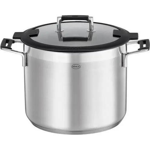 Rösle Silence Pro Kochtopf 24 cm Edelstahl mit Glasdeckel