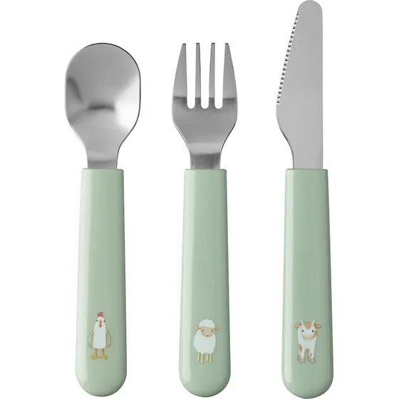 Mepal Mio Little Farm Kinderbesteckset Grün