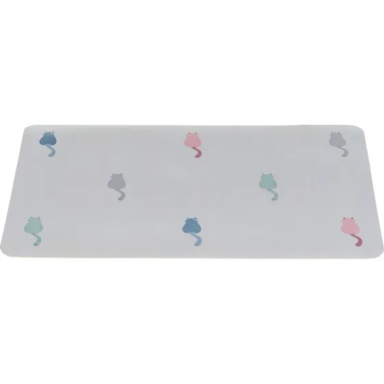 Trixie Napfunterlage Lilly, 44 x 28 cm, salbei mit Katzenaufdruck