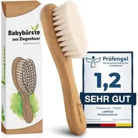 lampox Babyhaarbürste Ziegenhaar extraweich