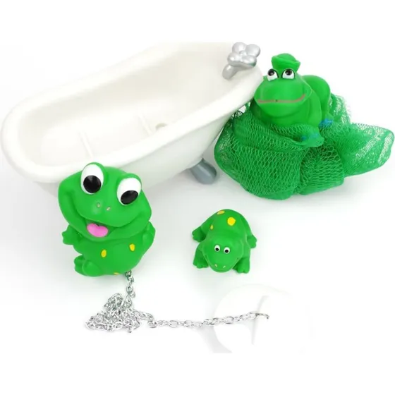 Frosch Badefrosch Set mit Stöpsel & Seifenablage
