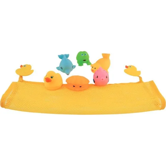 BIECO Badewannennetz mit 6 Schwimmtieren