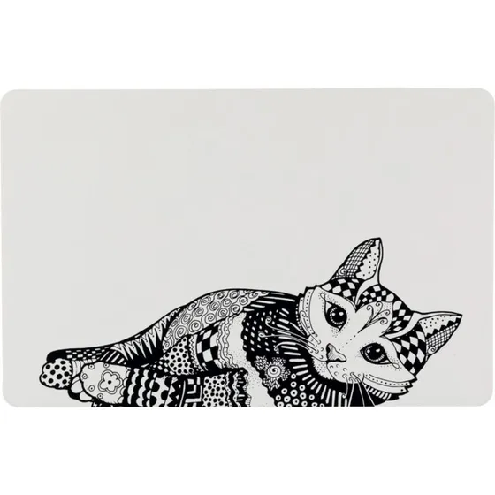 Trixie Napfunterlage Katze 44×28 cm weiß/schwarz