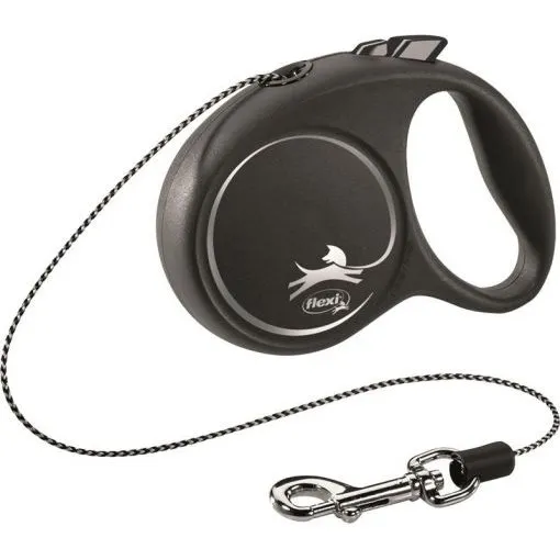 TRIXIE flexi Seil-Leine Black Design schwarz XS 3 m