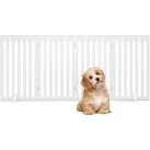 Hundegitter 89 cm hoch klappbar, freistehend, Weiß