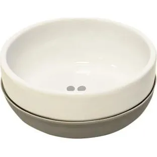 Nobby Keramiknapf Sabit rutschfest 1250 ml wei/grau