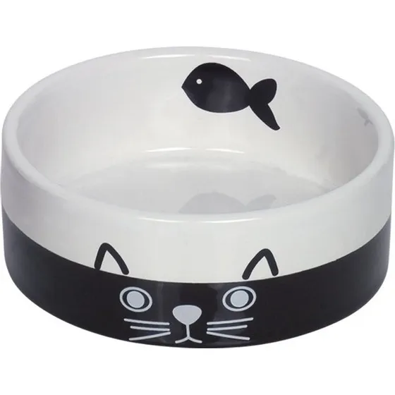 Nobby Keramik-Napf FACE schwarz-weiß