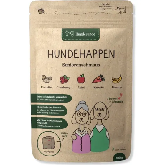 Hunderunde's Vegane Seniorenschmaus – Weiche Hundehappen für sensible Zähne