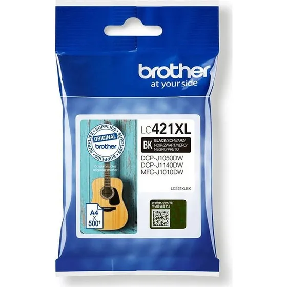 Brother LC421XLBK Schwarz Tintenpatrone (ca. 500 Seiten)