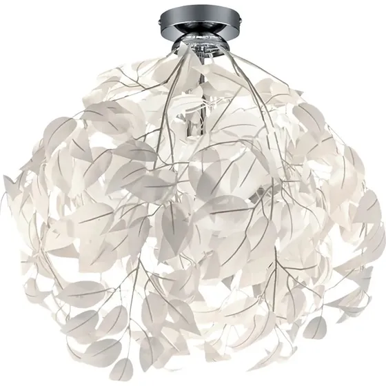 LEAVY Deckenlampe chrom weiß, H 58 cm