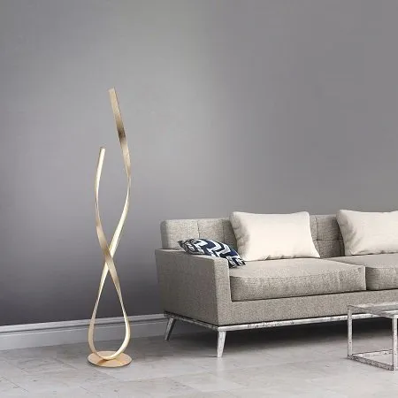 Paul Neuhaus LED-Stehleuchte Linda gold, 140 cm, dimmbar