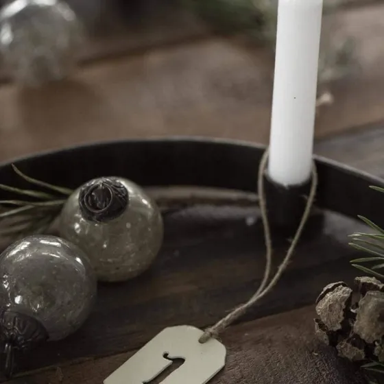 Ib Laursen Adventskerzenhalter Stillenat Messing 25,5 cm