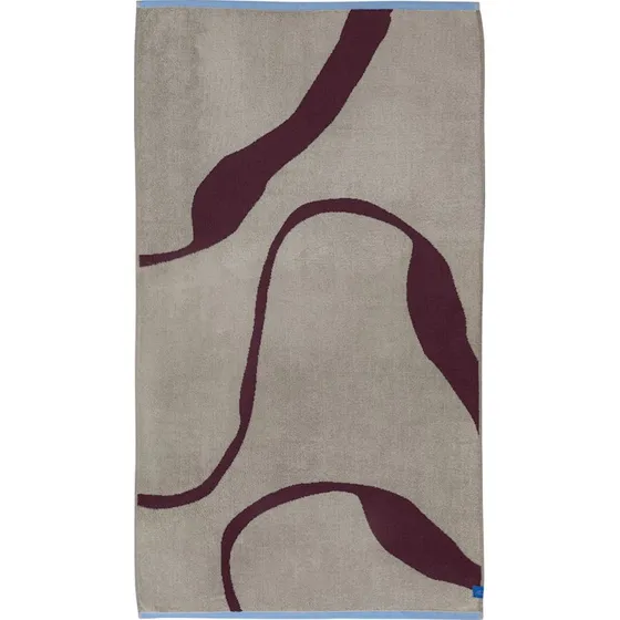 Mette Ditmer Nova Arte Badehandtuch 70x133 cm Wein/Sand