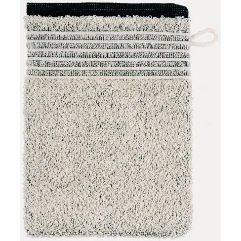 Möve Eden Waschhandschuh 15x20 cm nature/black
