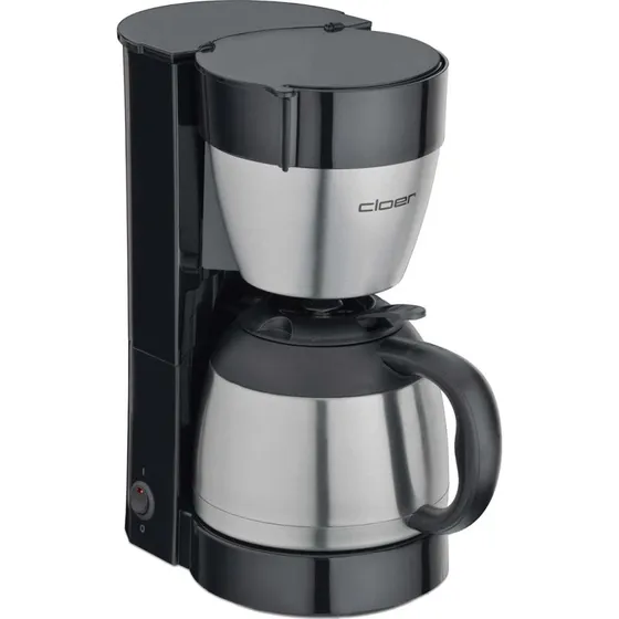 Cloer 5009 Filterkaffeemaschine 8 Tassen schwarz/edelstahl