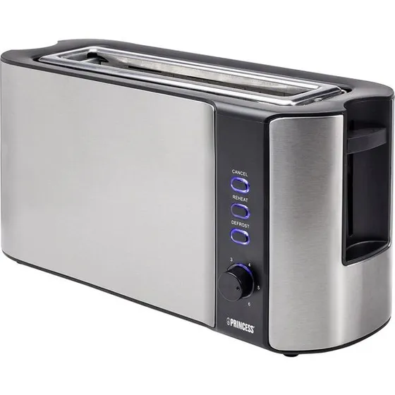 Princess 142353 Langschlitztoaster Edelstahl Schwarz