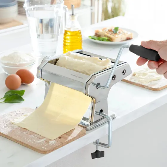 InnovaGoods Frische Nudelmaschine silber, 3 Schneidwalzen